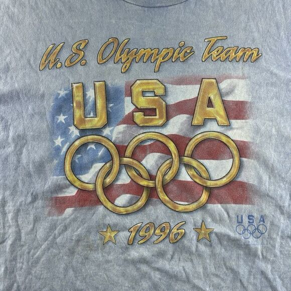Vintage 1996 US Olympic Team Graphic Shirt Men’s XXL Tie Dye USA Summer - Picture 1 of 13